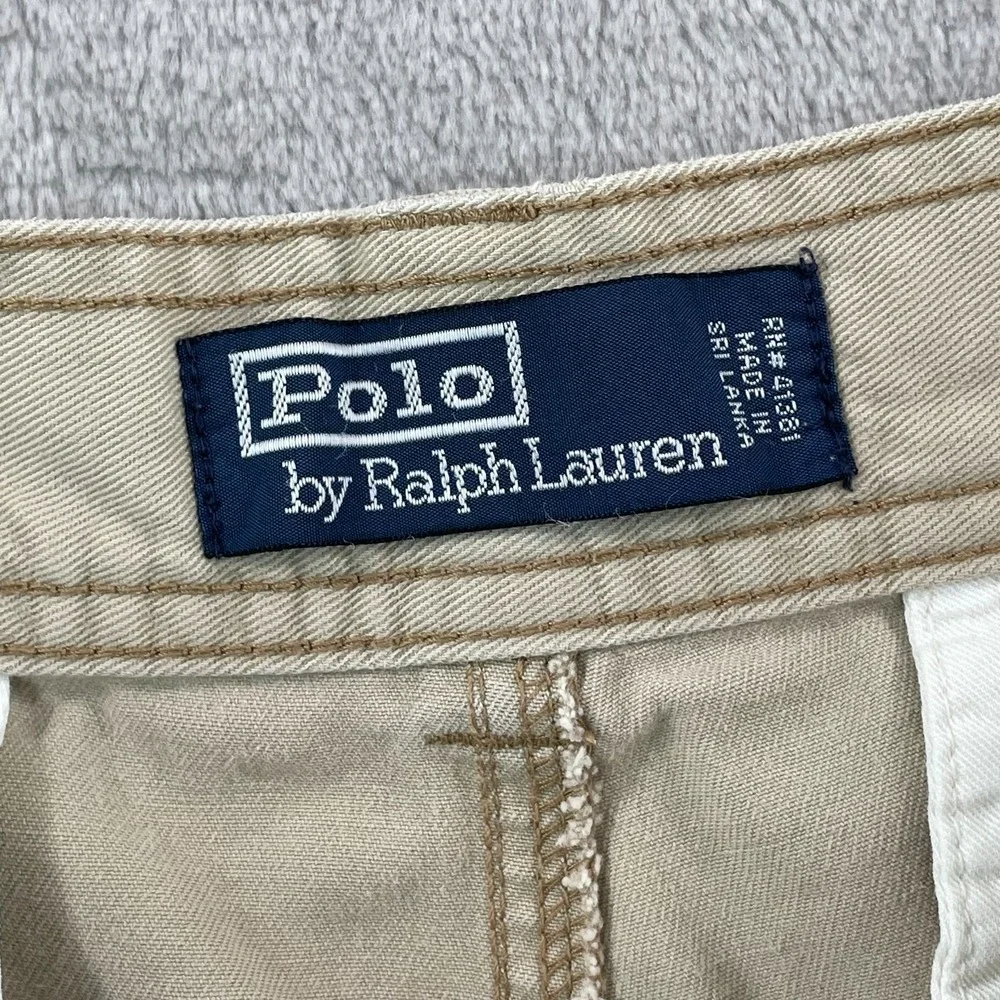 Polo Ralph Lauren 67 Chino‎ Cargo Shorts Men 30 (Tag 32) Beige Outdoors Hike